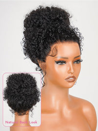 Kisslove Black Hair With Brown Highlights Water Wave Wig Pre Everything Invisi Drawstring 360 Lace Frontal Wig