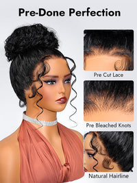 Kisslove Hair Body Wave Invisi-Drawstring 360 Lace Wig Pre Everything Glueless Lace Frontal Wigs