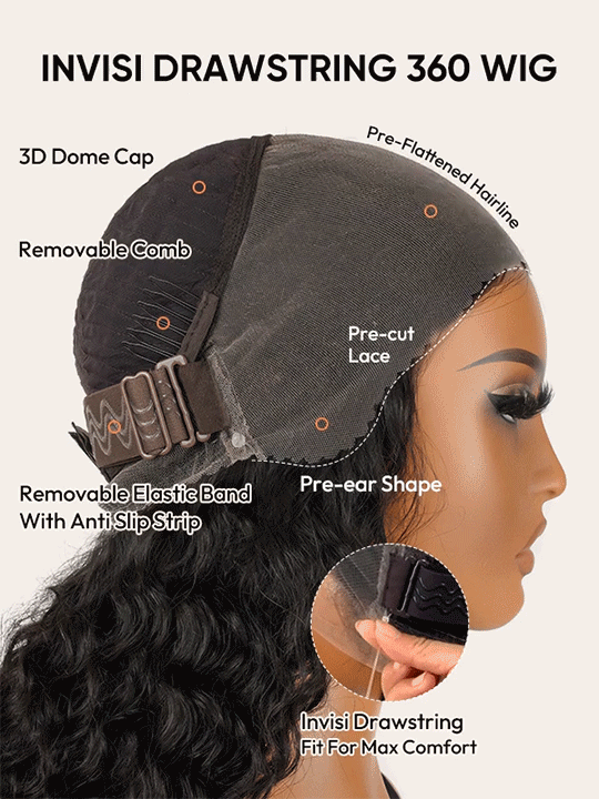 300% Density 360 Lace Frontal Ponytail Wig Widows Peak Hairline Yaki Straight Glueless Lace Wig Kisslove Hair