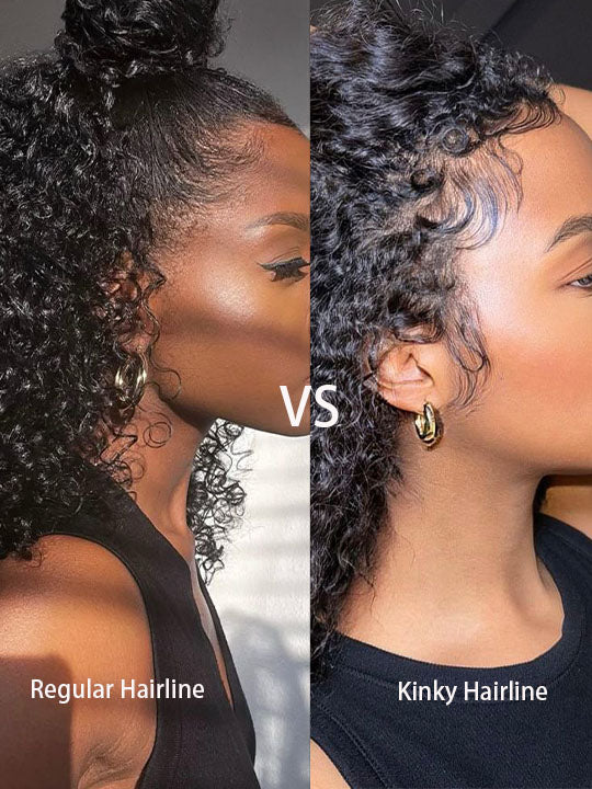 [4C Wig] Kinky Edges Hairline Jerry Curly 13x4 13x6 HD Transparent Lace Wigs
