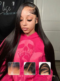 40 Inch 13x6 Full Lace Frontal Wig Long Straight Human Hair Wigs
