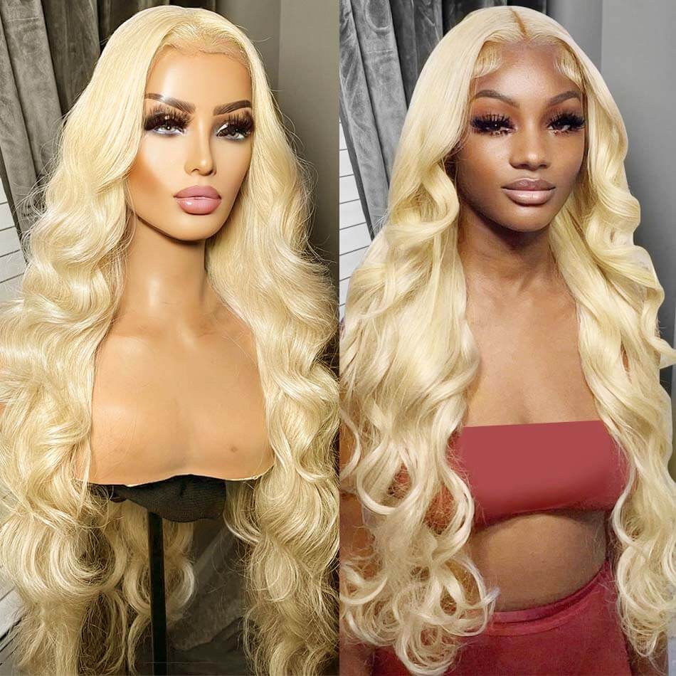 5*5 6*6 HD Lace Wigs 613 Blonde Hair 3D Body Wave Brazilian Virgin Human Hair Wigs