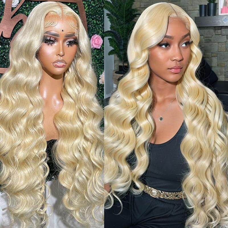 5*5 6*6 HD Lace Wigs 613 Blonde Hair 3D Body Wave Brazilian Virgin Human Hair Wigs