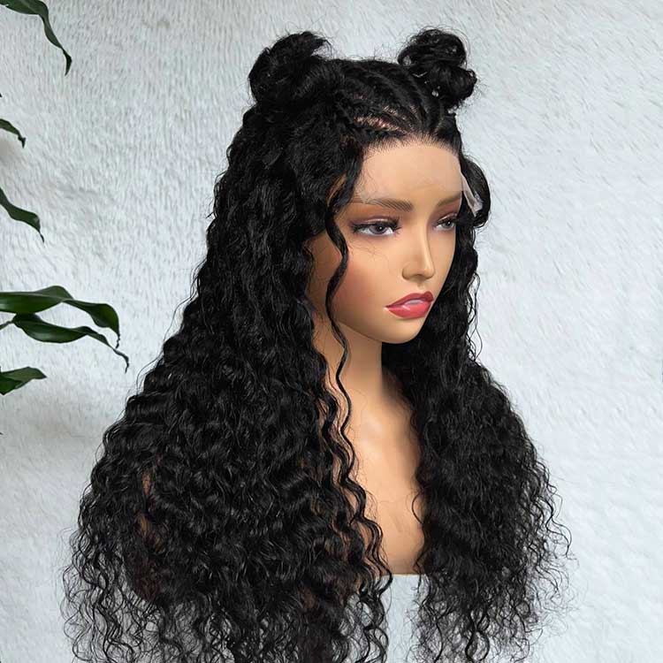 Pre Styled 5x5 HD Lace Braided Wig Deep Wave Pre Everything Beginner Friendly Human Hair Wigs