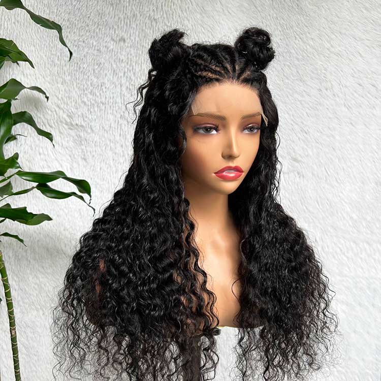 Pre Styled 5x5 HD Lace Braided Wig Deep Wave Pre Everything Beginner Friendly Human Hair Wigs