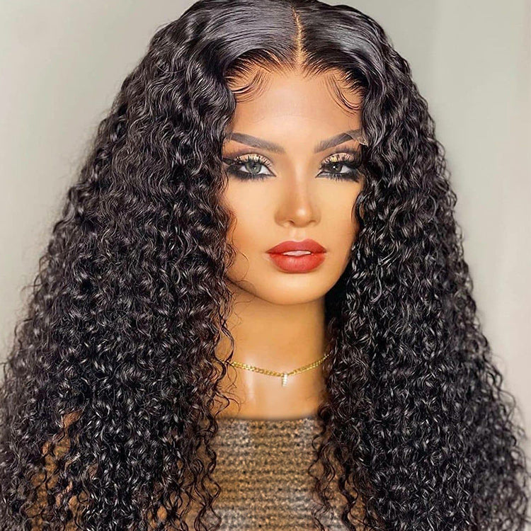 [Wear & Go] Glueless Wig Jerry Curly Hair 4x4/5x5/6x4.5 Lace Closure Wig 14A Virgin Hair