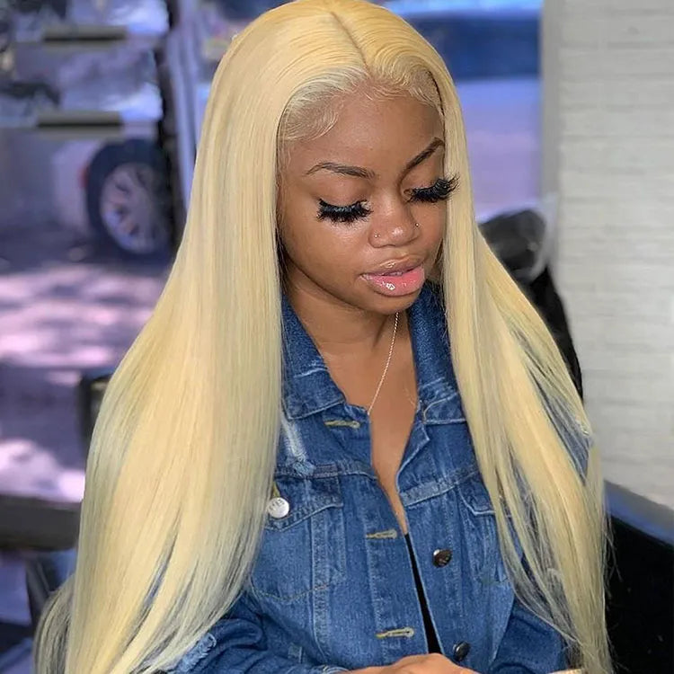 613 Honey Blonde Wig 13x4 HD Lace Front Human Hair Wigs Brazilian Straight Hair