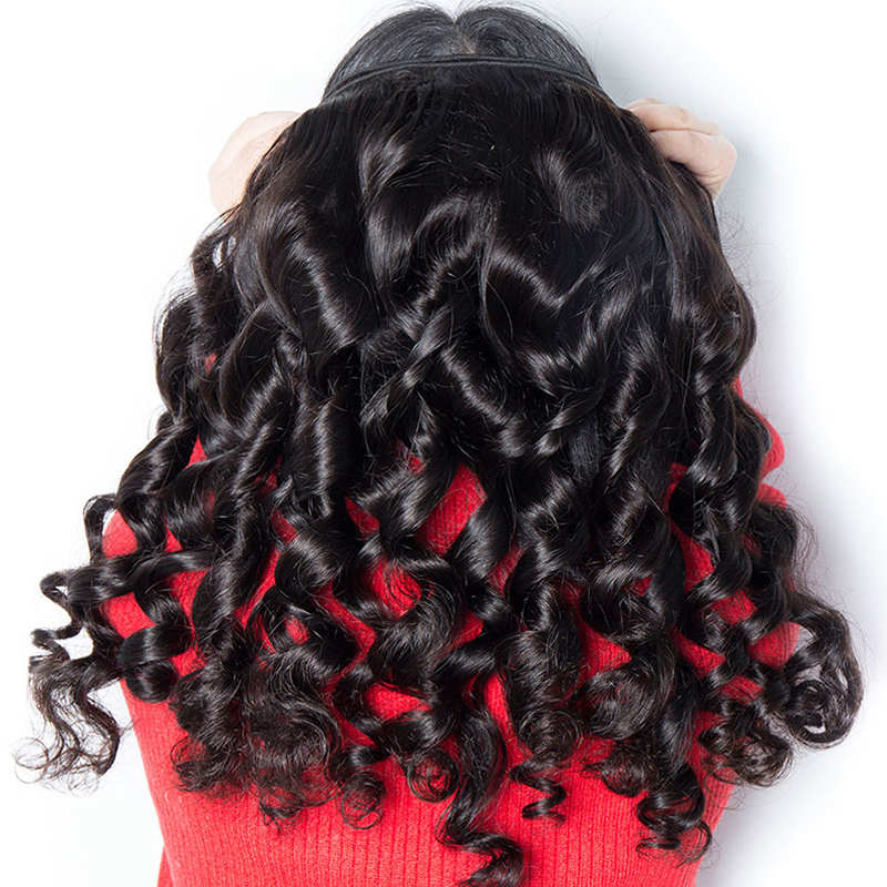 Loose Wave 3 Bundles With 13x4 HD Lace Frontal Closure 10A Brazilian Human Hair