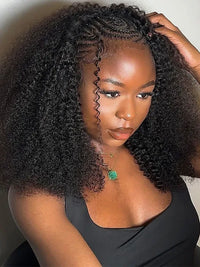 Brazilian Afro Kinky Curly Knotless Crochet Human Hair Extensions For Boho Braiding