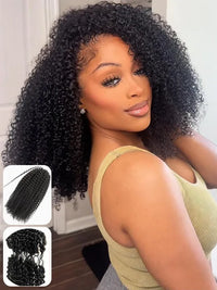 Brazilian Afro Kinky Curly Knotless Crochet Human Hair Extensions For Boho Braiding