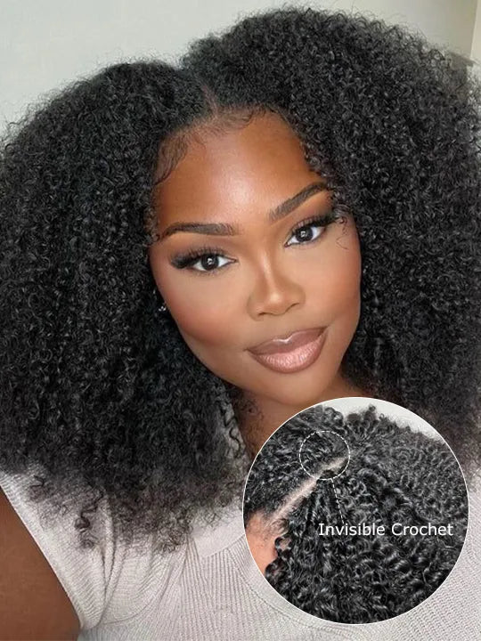 Brazilian Afro Kinky Curly Knotless Crochet Human Hair Extensions For Boho Braiding