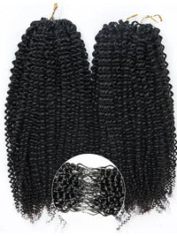 Brazilian Afro Kinky Curly Knotless Crochet Human Hair Extensions For Boho Braiding