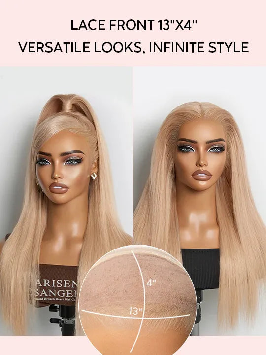 Kisslove Hair Ash Blonde 13x4 Lace Frontal Wig Loose Body Wave Glueless Lace Wigs Natural Hairline