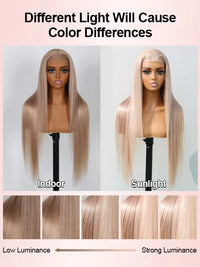 Bone Straight Ash Blonde Wig 13x4 13x6 HD Transparent Lace Human Hair Wigs