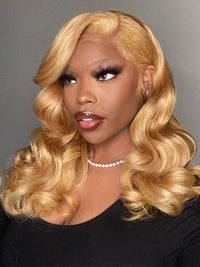 #27 Honey Blonde 3D Body Wave 5x5 13x4 Lace Front Wig Pre Plucked Light Brown Colored Wig