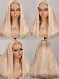 Kisslove Hair Blonde Balayage 13X4 Lace Frontal Wigs Blonde Human Hair Wig