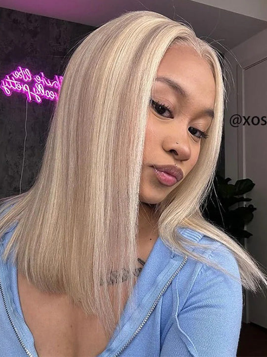 Kisslove Hair Blonde Balayage 13X4 Lace Frontal Wigs Blonde Human Hair Wig