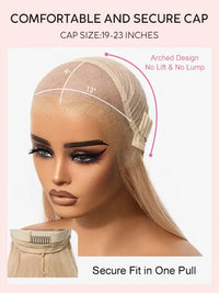 [Wear & Go] Ash Blonde with Dark Root Straight Bob Wig 13x4 Transparnt Lace Glueless Wig