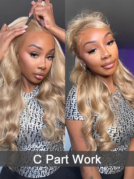 Kisslove Hair Ash Blonde 13x4 Lace Frontal Wig Loose Body Wave Glueless Lace Wigs Natural Hairline