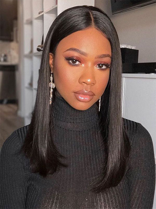 250% Density 13x4 Lace Frontal Bob Wig Pre Plucked Straight Bob Wigs for Black Women