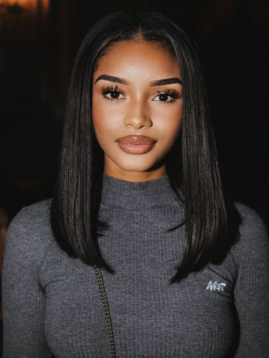 250% Density 13x4 Lace Frontal Bob Wig Pre Plucked Straight Bob Wigs for Black Women