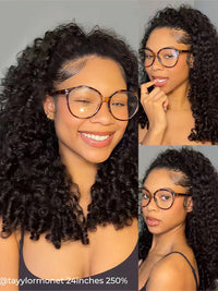 Kisslove Hair Burmese Curly 360 Lace Wig Pre Everything Invisi Drawstring Colored Human Hair Wigs