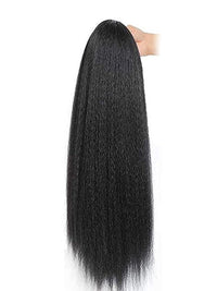 Yaki Straight Human Hair Ponytail Beginner Friendly Drawstring Ponytail Extensions