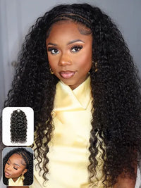 Kisslove Hair Water Wave Miracle Knots Crochet Hair 100% Human Hair Extensions for Braids