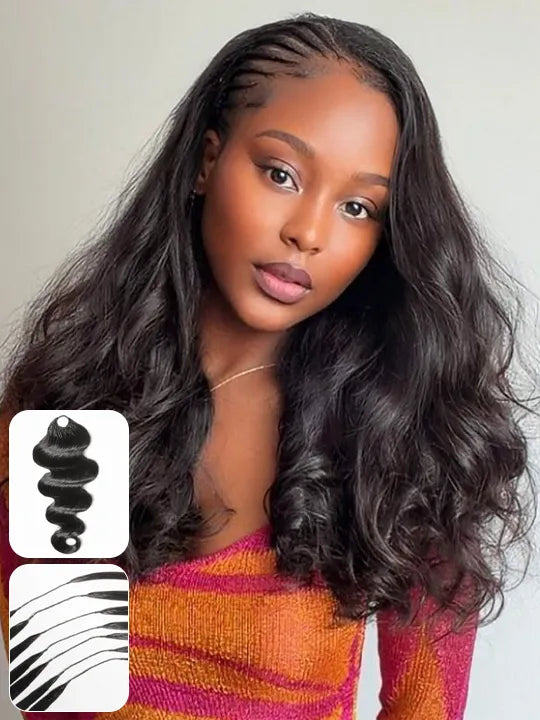 Body Wave Crochet Hair for Boho Braids Miracle Knots Pre-Separated Huuman Hair Extensions