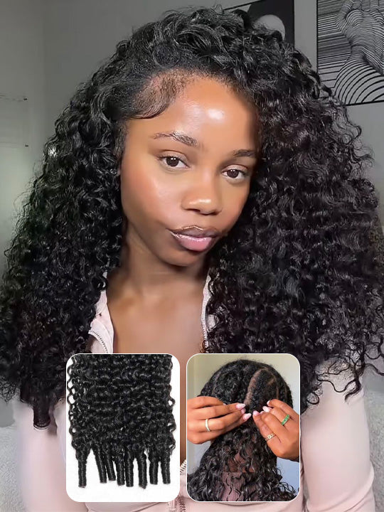 Burmese Curly Crochet Hair Designed for Miracle Knots Boho Braids Time-Saving Human Hair Extensions