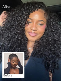 Burmese Curly Crochet Hair Designed for Miracle Knots Boho Braids Time-Saving Human Hair Extensions
