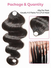 Body Wave Crochet Hair for Boho Braids Miracle Knots Pre-Separated Huuman Hair Extensions