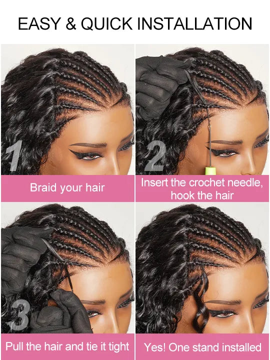 Body Wave Crochet Hair for Boho Braids Miracle Knots Pre-Separated Huuman Hair Extensions