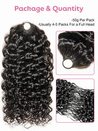 Kisslove Hair Water Wave Miracle Knots Crochet Hair 100% Human Hair Extensions for Braids