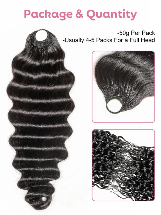 Loose Deep Wave Human Crochet Hair For Braids 100% Human Hair Extensions Designed for Easy DIY Styling