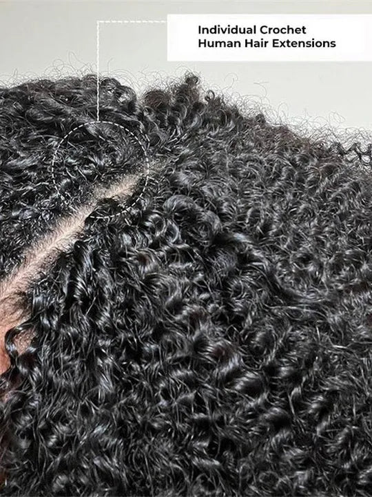 Kisslove Hair Kinky Straight Human Crochet Hair 100% Human Hair Extensions for Braids