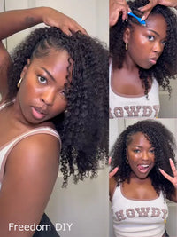 Human Hair Kinky Curly Knotless Crochet Extensions For Boho Braiding