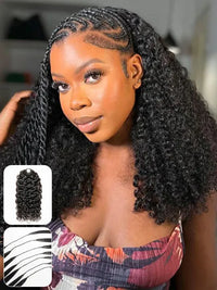 Human Hair Kinky Curly Knotless Crochet Extensions For Boho Braiding