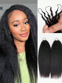 Kisslove Hair Kinky Straight Human Crochet Hair 100% Human Hair Extensions for Braids