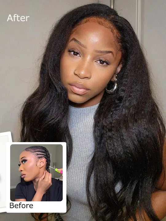 Kisslove Hair Kinky Straight Human Crochet Hair 100% Human Hair Extensions for Braids
