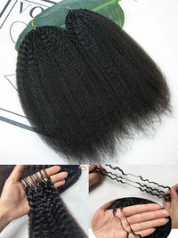 Kisslove Hair Kinky Straight Human Crochet Hair 100% Human Hair Extensions for Braids