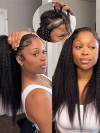 Kisslove Hair Kinky Straight Human Crochet Hair 100% Human Hair Extensions for Braids