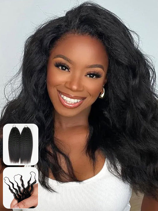Kisslove Hair Kinky Straight Human Crochet Hair 100% Human Hair Extensions for Braids