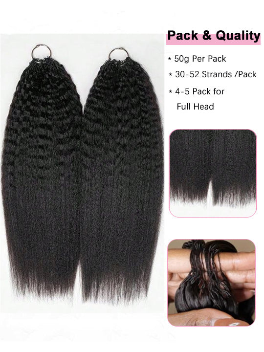 Kisslove Hair Kinky Straight Human Crochet Hair 100% Human Hair Extensions for Braids