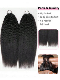 Kisslove Hair Kinky Straight Human Crochet Hair 100% Human Hair Extensions for Braids