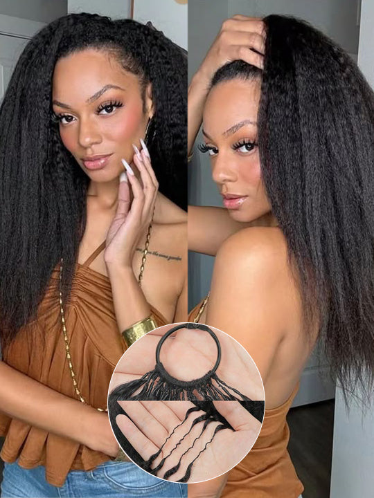 Kisslove Hair Kinky Straight Human Crochet Hair 100% Human Hair Extensions for Braids