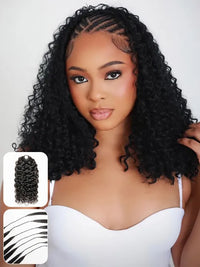 Kisslove Hair Water Wave Miracle Knots Crochet Hair 100% Human Hair Extensions for Braids