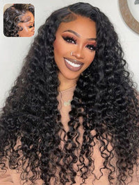 Deep Wave 13x6 Lace Front Wig Pre Plucked Ear to Ear Lace Frontal Human Hair Wigs