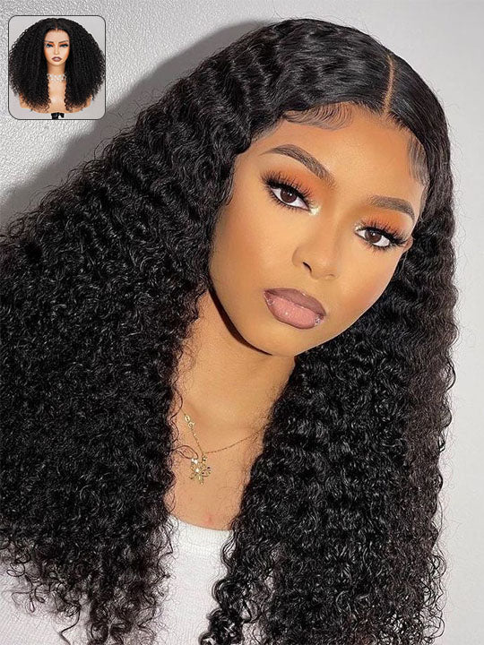 Double Drawn Water Wave Wig High Density Parting Max Full Lace Frontal Human Hair Wigs
