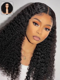 Double Drawn Water Wave Wig High Density Parting Max Full Lace Frontal Human Hair Wigs